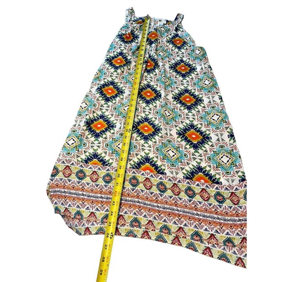 Spense Womens White Aztec Print Dress Sz Large NWT Side Slit Coverup - Picture 13 of 16